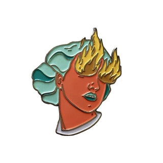 Fire Eye Girl Pin