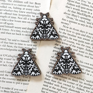 Lichen Moth Wooden Pins